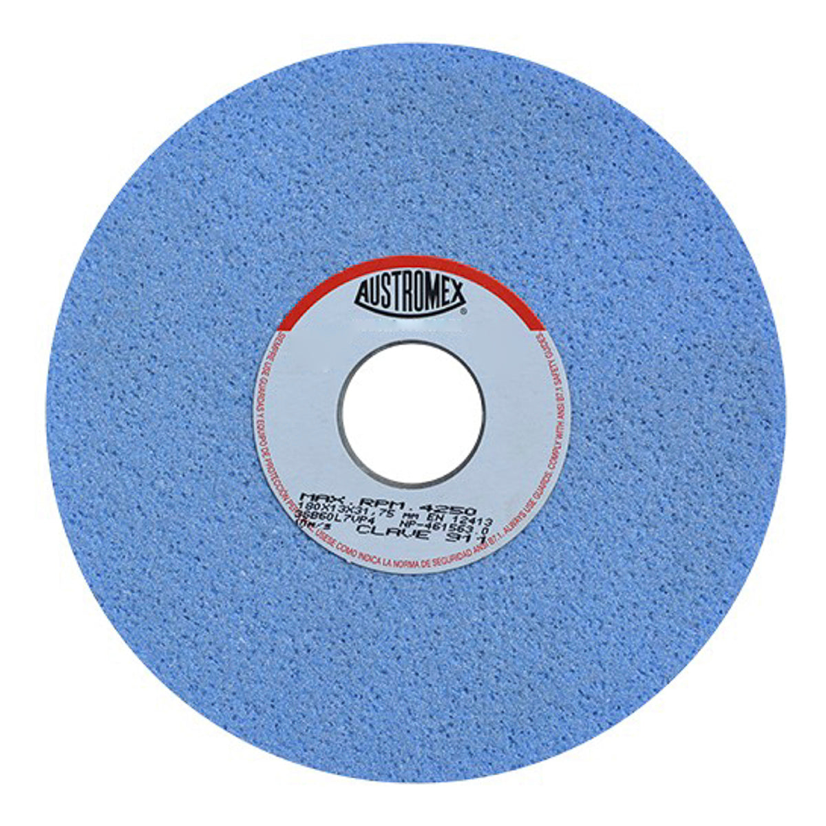 Piedra Abrasiva T-1 7"X1/2"X1.1/4" G60 Azul 3Sb Metal-Afilado-Rectificado-Templados