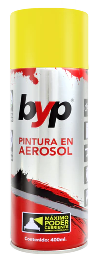 Pintura en aerosol byp FLUORESCENTES AMARILLO