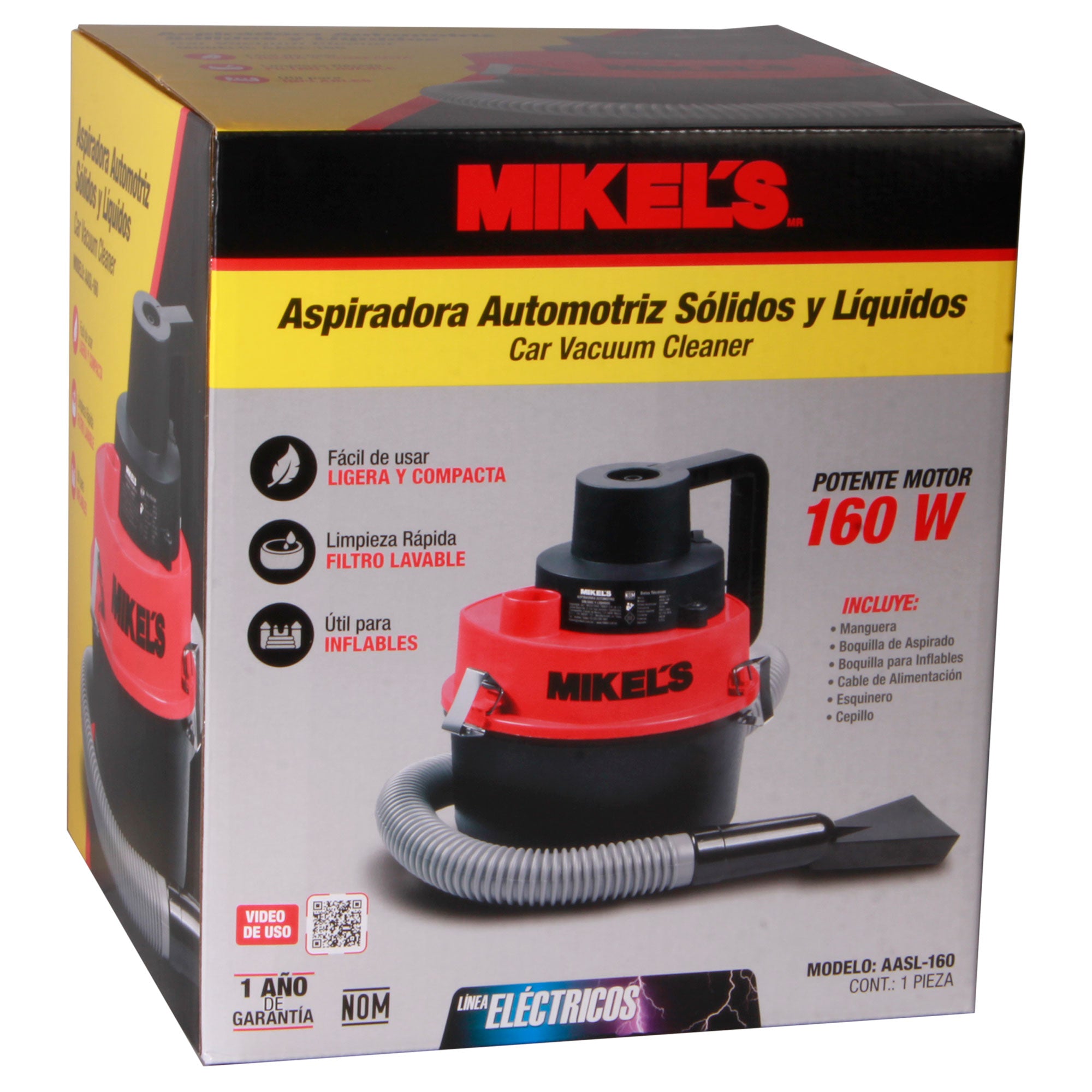 Aspiradora sólidos y líquidos (12 V, 160 W)