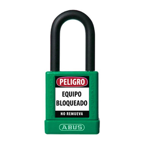 74/40 Kd Verde Candado Bloqueo Abus Dielectrico D6.5mm 1 Key