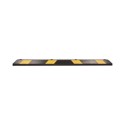 ACCESSPRO - Tope Vehicular P / Estacionamiento / 183cm / Color Negro-Amarillo / 8 Franjas Reflejantes.