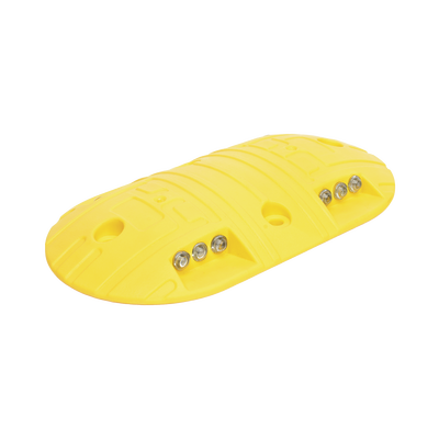 ACCESSPRO - Boya D / Plastico Duradero / Amarilla / 4 Orificios / LEDS REFLEJANTES / 20 Toneladas.
