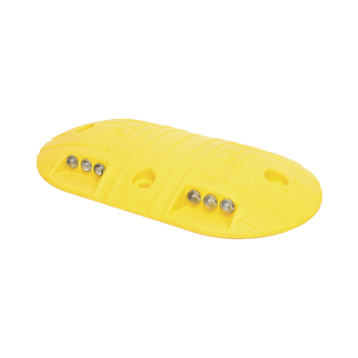ACCESSPRO - Boya D / Plastico Duradero / Amarilla / 4 Orificios / LEDS REFLEJANTES / 20 Toneladas.