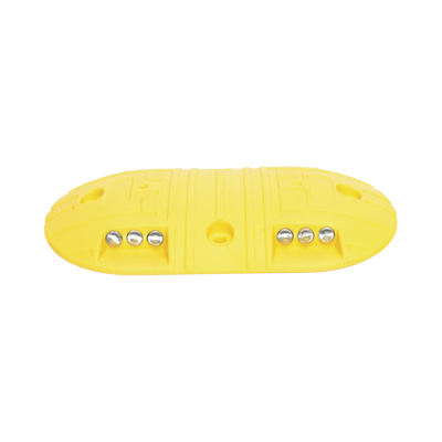 ACCESSPRO - Boya D / Plastico Duradero / Amarilla / 4 Orificios / LEDS REFLEJANTES / 20 Toneladas.