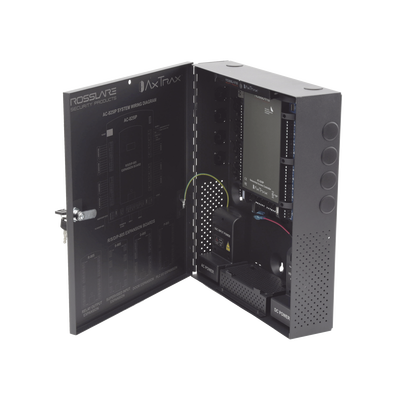 ROSSLARE SECURITY PRODUCTS - Controlador de acceso para 4 lectoras / Expandible a 56 Lectoras / Compatible con Sistema de Elevadores / 100,000 Usuarios