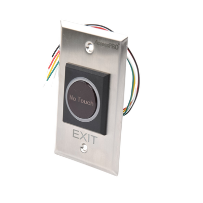 ACCESSPRO - Botón de Salida sin Contacto con Control Remoto / Iluminación LED / Distancia de Detección Touch Ajustable