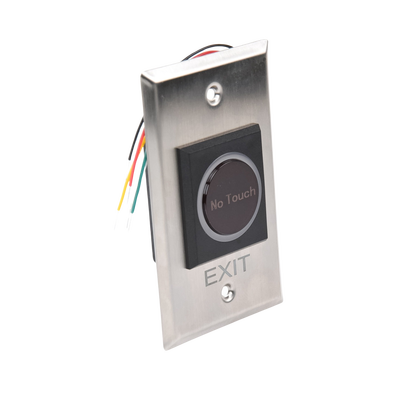 ACCESSPRO - Botón de Salida sin Contacto con Control Remoto / Iluminación LED / Distancia de Detección Touch Ajustable