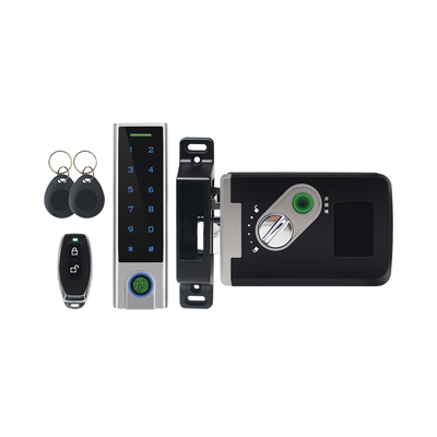 ACCESSPRO - Kit de Cerradura Inteligente / Incluye Teclado y Control Remoto / Soporta Huella, Tarjeta y Contraseña / Teclado Metálico IP65
