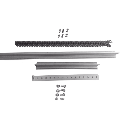 ACCESSPRO - Extensión de Riel Tipo T para Portones / 1 Metro / Cadena de Alta Resistencia 2 mts / Conector Modular para Múltiples Secciones / Compatible con ACCESSRAILT3 / Bracket y Tornillería Incluidos