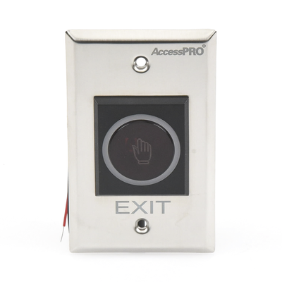 ACCESSPRO - Botón de Salida sin Contacto/ Sensor IR / Iluminado / Normalmente Abierto y Cerrado / Distancia Ajustable de Detección