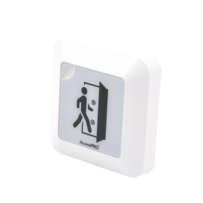 ACCESSPRO - Botón de Salida sin Contacto Compatible con Control Remoto / Temporizado / Distancia Ajustable  / Diseño Moderno