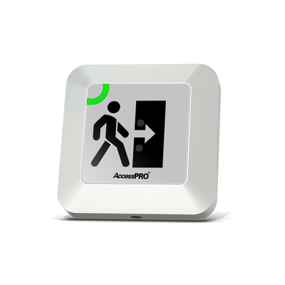 ACCESSPRO - Botón de Salida sin Contacto Compatible con Control Remoto / Temporizado / Distancia Ajustable  / Diseño Moderno