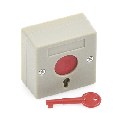 ACCESSPRO - Botón de Pánico a Prueba de Fuego / Restablecimiento con Llave / Tamaño Compacto para Fácil Instalación