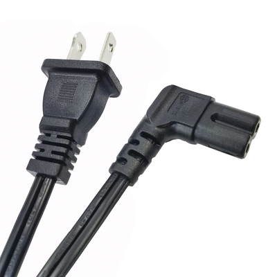 EPCOM POWERLINE - Cable de Alimentación Eléctrica para 120-240 Vca / 1 Metro (3.28 Pies) / 2 Clavijas Tipo Americano / Conector en Forma Tipo L