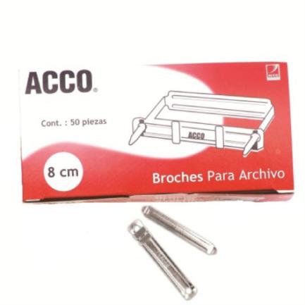 ACCO - Broche Acco No.8 cm P1580 C/50 Pzas
