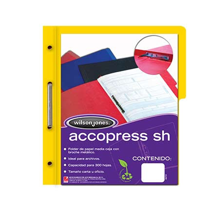 ACCO - CARPETA ACCO PRESS MC P4563 OFICIO AMARILLO C/10