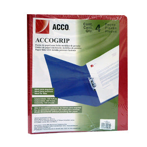 ACCO - CARPETA ACCO WILSON JONES GRIP T3 SH-961 CARTA ROJO C/4
