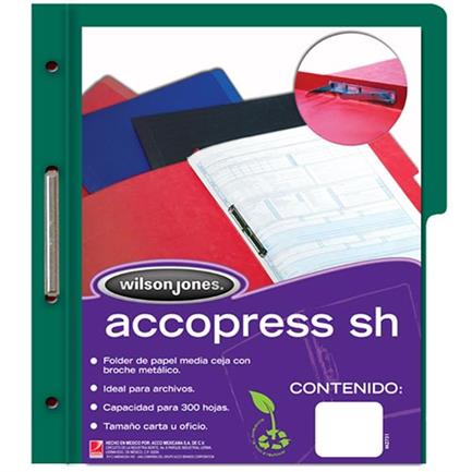 ACCO - CARPETA ACCO PRESS SH M/C CARTA VERDE OBSCURO NP C/10