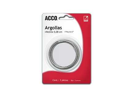 ACCO - ARGOLLAS ACCO 2" BLISTER C/3