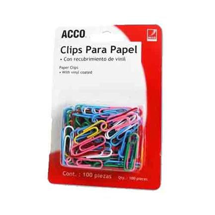 ACCO - CLIP ACCO COLORES BLISTER C/100 CLIPS