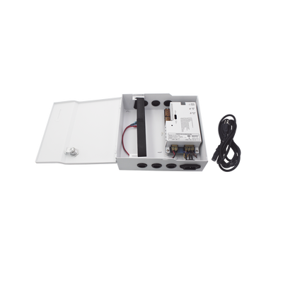 EPCOM POWERLINE - Fuente de Poder / 1 Salida 11-15 Vcc /  5 A / Temporizador Integrado / Con Capacidad de Batería de Respaldo / Requiere Batería / Aplicaciones en sistemas de control de Acceso