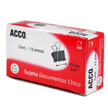 ACCO - SUJETA DOCUMENTOS ACCO 5433 CHICO C/12