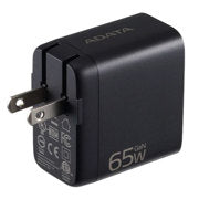 ADATA - Cargador de USB Adata de Pared 65W con 2 Puertos Tipo C y 1 Puerto USB a Enchufe Plegable colo Negro