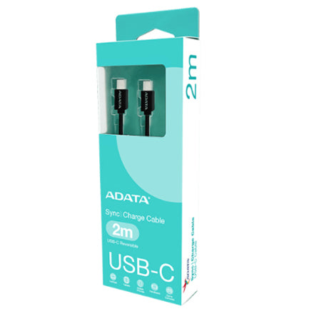 ADATA - Cable USB Adata CACC-200PN-BK USB Tipo C a USB de 2 Metros Color Negro