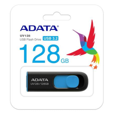 ADATA - Memoria USB Adata UV128 128 GB 3.2 Color Negro-Azul