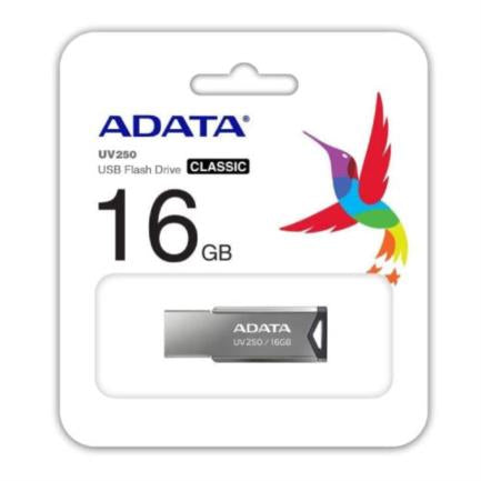 ADATA - Memoria USB Adata 16 GB UV250 Metálica V2.0 Color Negro-Plata