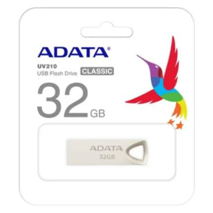 ADATA - Memoria USB Adata 32 GB UV210 Metálica 2.0 Color Plata