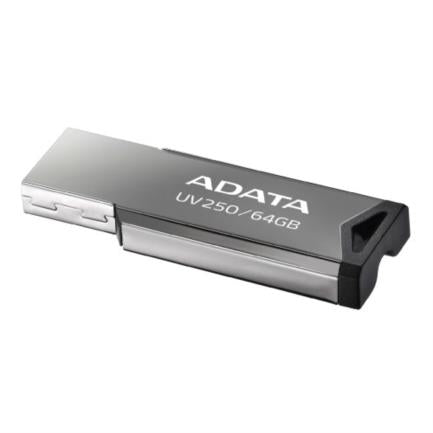 ADATA - Memoria USB ADATA 64 GB UV250 Color Plata Metalica 2.0