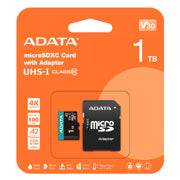 ADATA - Micro SDXC ADATA 1 TB Nintendo Switch C10 U3 V30S 4K UHD (100/85 MB/S)