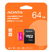 ADATA - Memoria Micro SD Adata Clase 10 + SD 64GB y UHS-1