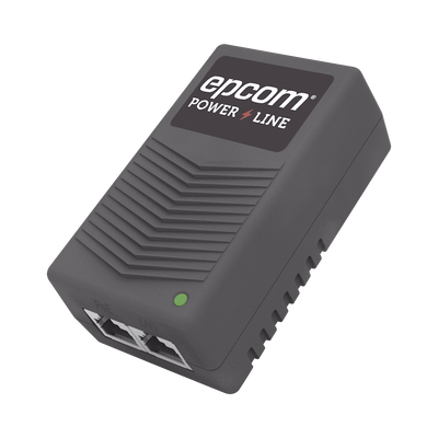 EPCOM POWERLINE - Adaptador de pared / Inyector PoE / 24 Vcc / 1 A / Controlado por chip IC / Protección contra OV, OC, SC, UV/  Fácil de instalar