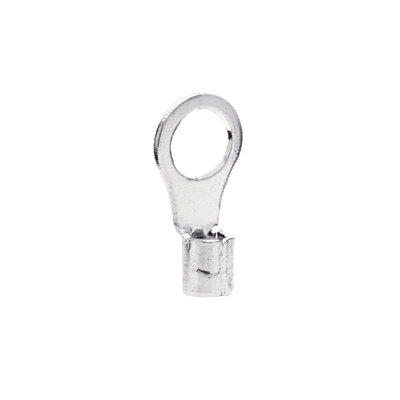 EPCOM POWERLINE - Terminal tipo ojo / 1 / 4 " / Sin aislar / 6 AWG / Sin color / Paquete de 25 piezas.