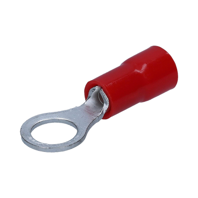 EPCOM POWERLINE - Terminal tipo ojo / 1 /  4 " / 22 - 16 AWG / Rojo / Paquete de 25 piezas.