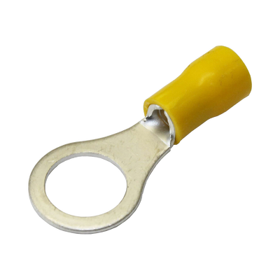 EPCOM POWERLINE - Terminal tipo ojo / 3 / 16" / 10 - 10 AWG / Amarillo / Paquete de 25 piezas.