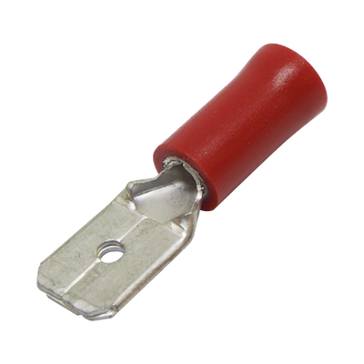 EPCOM POWERLINE - Terminal tipo macho aislada / 22 - 16 AWG / Rojo / Paquete de 25 piezas.