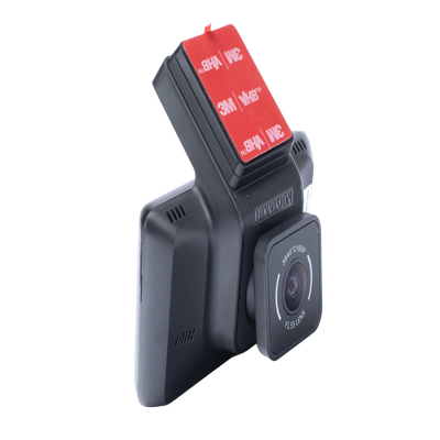 HIKVISION - Cámara de Tablero / Cámara Frontal de 4 Megapixel (2K) y Trasera de 2 Megapixel (1080p) / Entrada de alarma para cambio a cámara de reversa / H.265 /  Pantalla Táctil 3" / WiFi / G-Sensor / Micrófono y Bocina Integr
