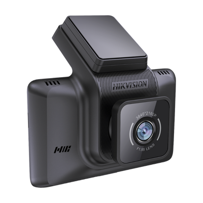 HIKVISION - Cámara de Tablero / Cámara Frontal de 4 Megapixel (2K) y Trasera de 2 Megapixel (1080p) / Entrada de alarma para cambio a cámara de reversa / H.265 /  Pantalla Táctil 3" / WiFi / G-Sensor / Micrófono y Bocina Integr