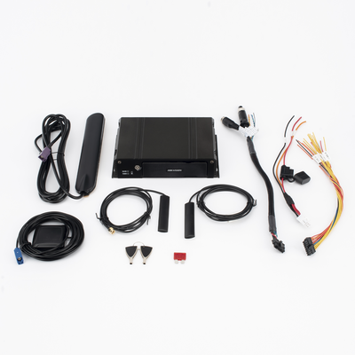 HIKVISION - DVR Móvil 2 Megapixel (1080p) / 4 Canales TURBOHD / Tecnología IA Integrada / Soporta 4G / WiFi / GPS / Sensor G / Soporta 2 Memorias SD (512 GB) / Alarmas I/O