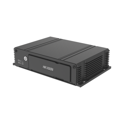 HIKVISION - DVR Móvil 2 Megapixel (1080p) / 4 Canales TURBOHD / Tecnología IA Integrada / Soporta 4G / WiFi / GPS / Sensor G / Soporta 2 Memorias SD (512 GB) / Alarmas I/O