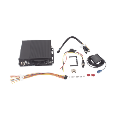 HIKVISION - NVR Móvil de 4 Canales de 2 Megapixel / 4 PoE + 4 vía Switch Extendible / 2 Bahías de Disco Duro / Incluye Modulo GPS / conector RJ45