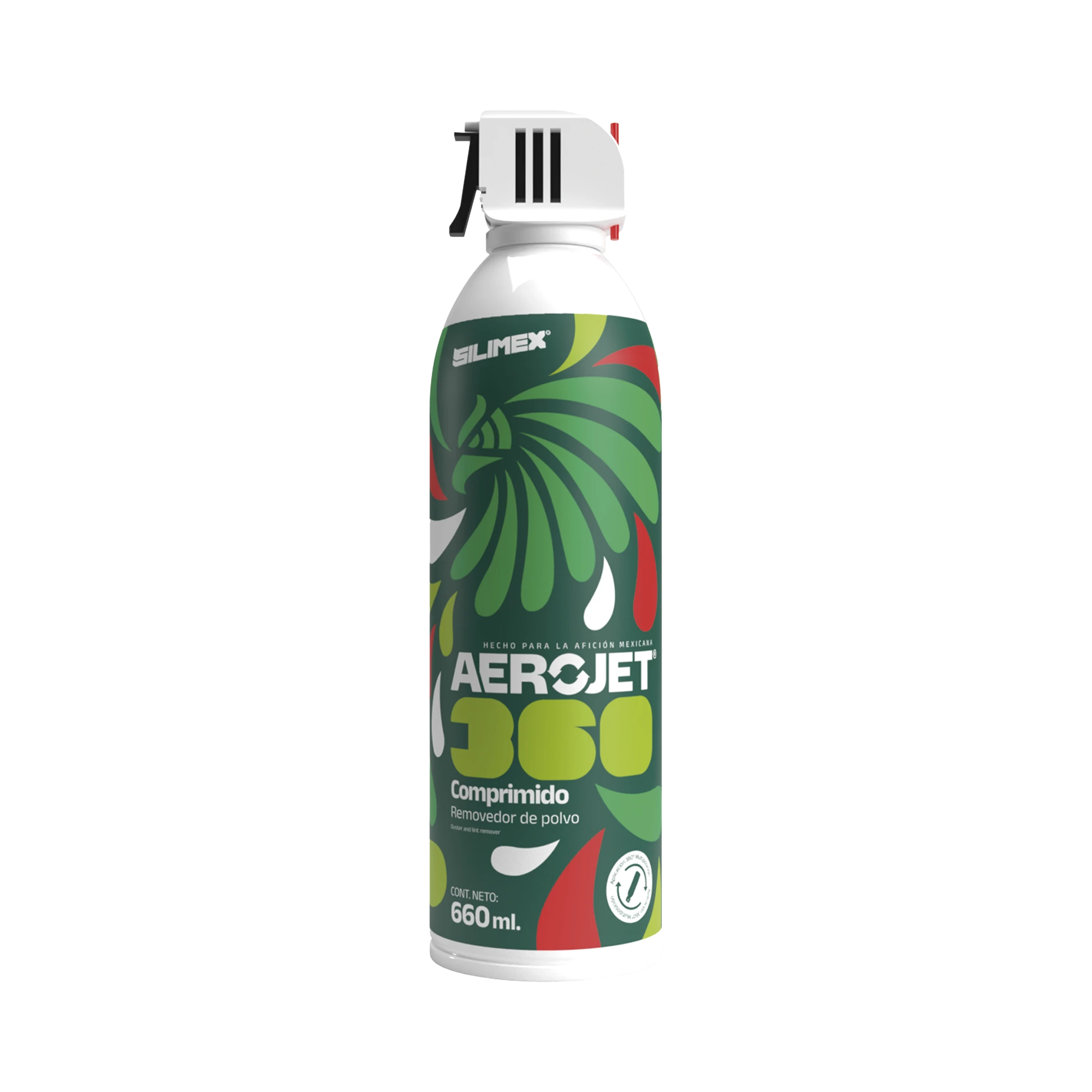 SILIMEX - Removedor de polvo y residuos (aire comprimido) con aplicación 360º para limpieza de equipos electrónicos, válvula anti-estallamiento, 660 ml