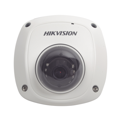HIKVISION - Cámara Móvil Mini Domo 2 Megapixel (1080P) / Lente 2.8 mm / Conexión Tipo Aviación / Micrófono Integrado / 10 - 20 mts IR / WDR 120 dB / IK07 / Interior