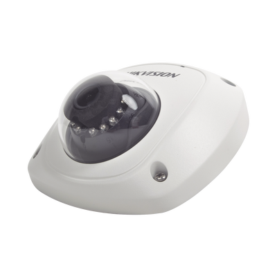 HIKVISION - Cámara Móvil Mini Domo 2 Megapixel (1080P) / Lente 2.8 mm / Conexión Tipo Aviación / Micrófono Integrado / 10 - 20 mts IR / WDR 120 dB / IK07 / Interior