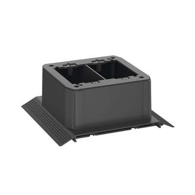 PANDUIT - Caja de Conexión Doble, Para Uso con Canaleta de Piso AFR4BCBL6, Material PVC Rígido, Color Negro