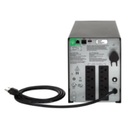 APC - UPS APC 1000VA/600W Pantalla LCD 120V Conexión Inteligente Torre de Onda Sinusoidal Pura 8 Contactos Color Negro