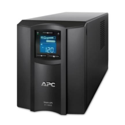 APC - UPS APC 1000VA/600W Pantalla LCD 120V Conexión Inteligente Torre de Onda Sinusoidal Pura 8 Contactos Color Negro